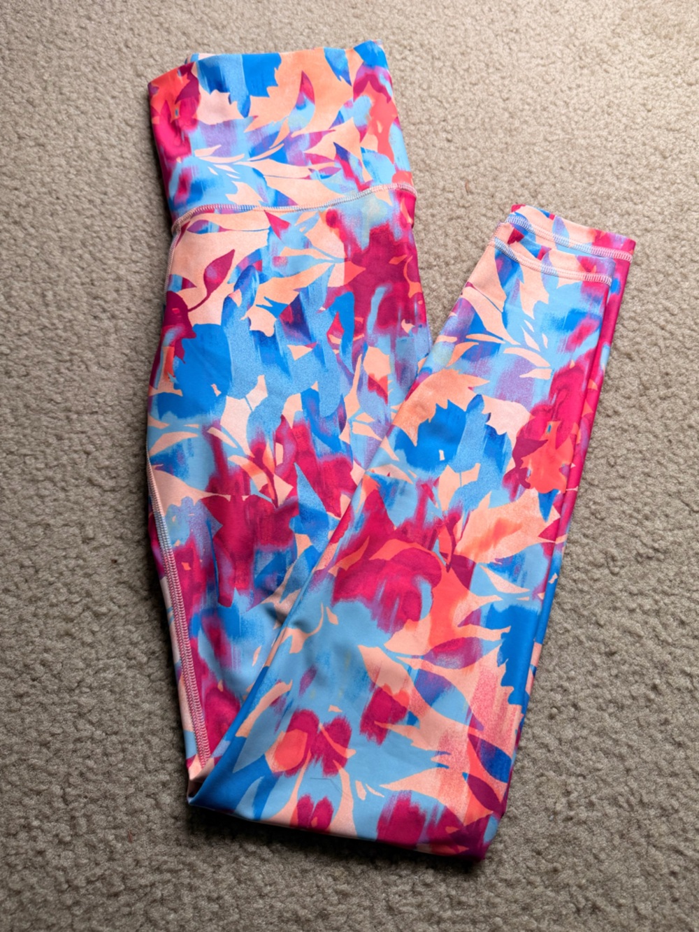 Old Navy Powersoft Vibrant Floral Print Extra High Rise Leggings Size Small